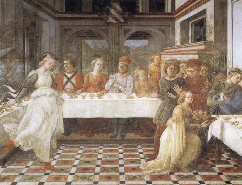 Fra Filippo Lippi The Feast of Herod Salome's Dance Norge oil painting art